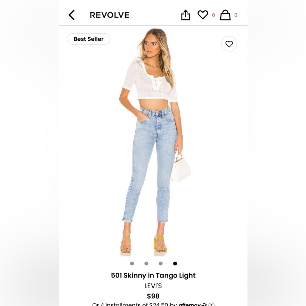 Levi’s 501’s skinny light wash